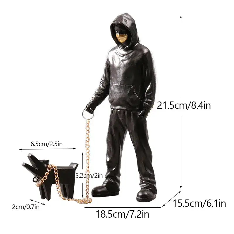 Black White Banksy Figurines