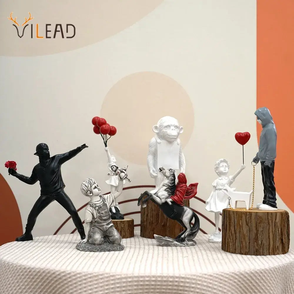 Black White Banksy Figurines