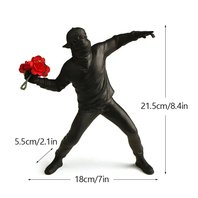 Black White Banksy Figurines