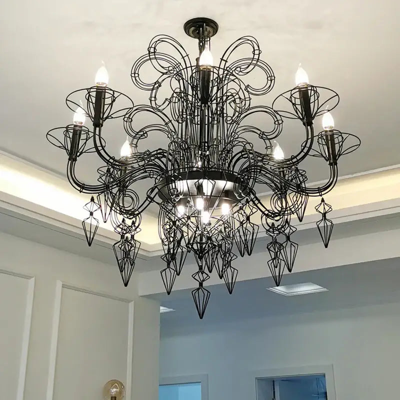 Gold Silver Baroque Chandelier