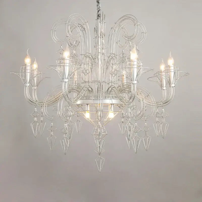 Gold Silver Baroque Chandelier