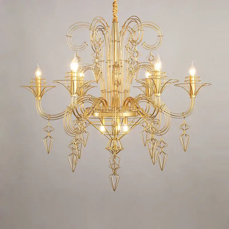 Gold Silver Baroque Chandelier