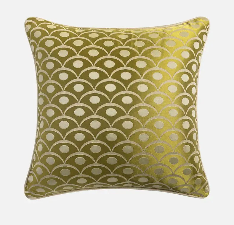 Gold Floral Cushion Covers