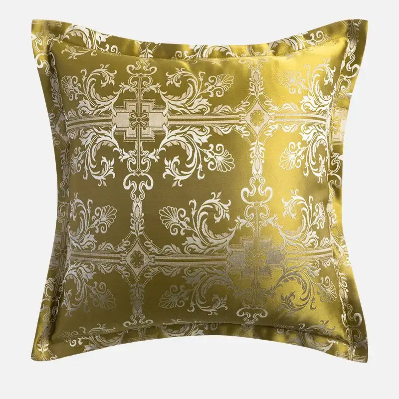 Gold Floral Cushion Covers