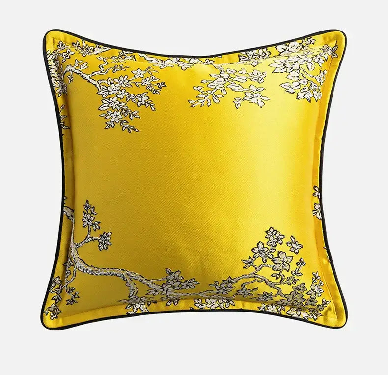 Gold Floral Cushion Covers