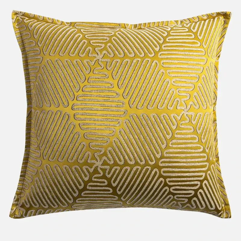 Gold Floral Cushion Covers