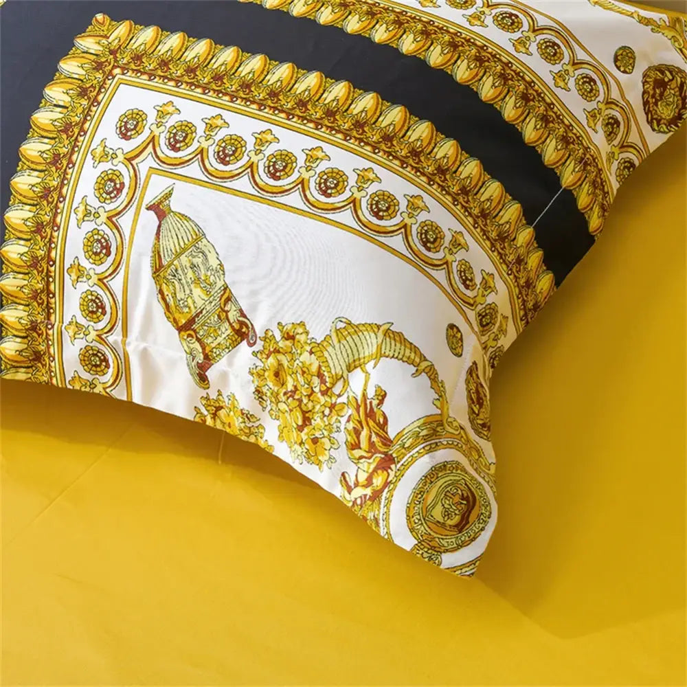 Navy Gold Egyptian Bedding