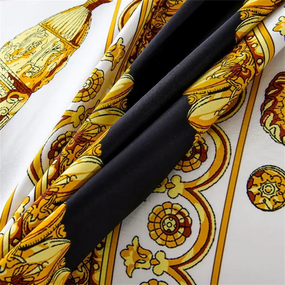 Navy Gold Egyptian Bedding