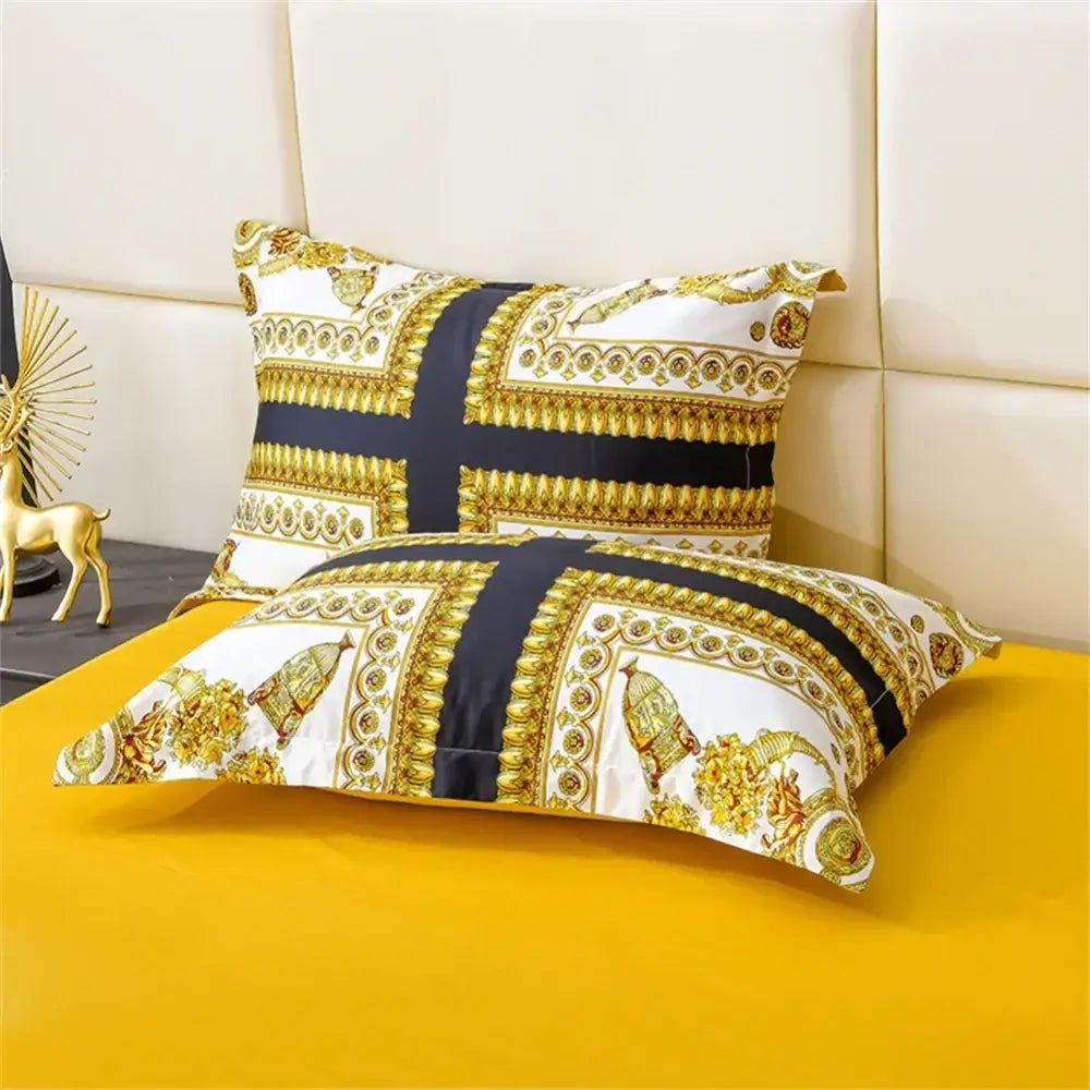 Navy Gold Egyptian Bedding