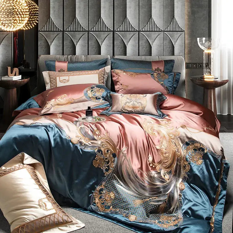 Teal Baroque 1500TC Egyptian Cotton Bedding