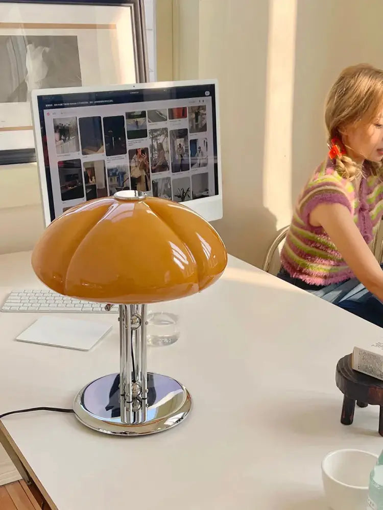 Amber Bauhaus Table Lamp