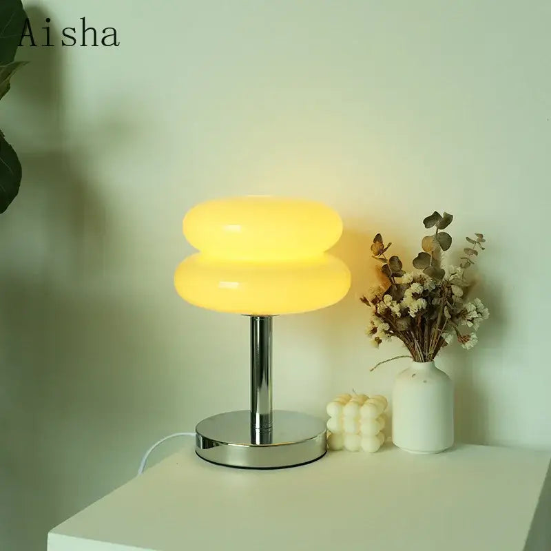 Yellow Glass Table Lamp