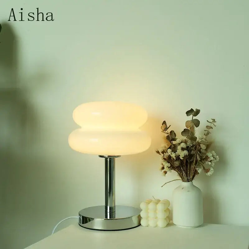 Yellow Glass Table Lamp