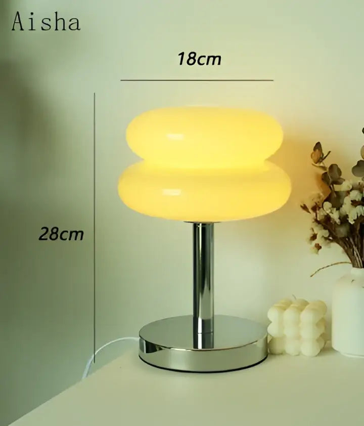 Yellow Glass Table Lamp