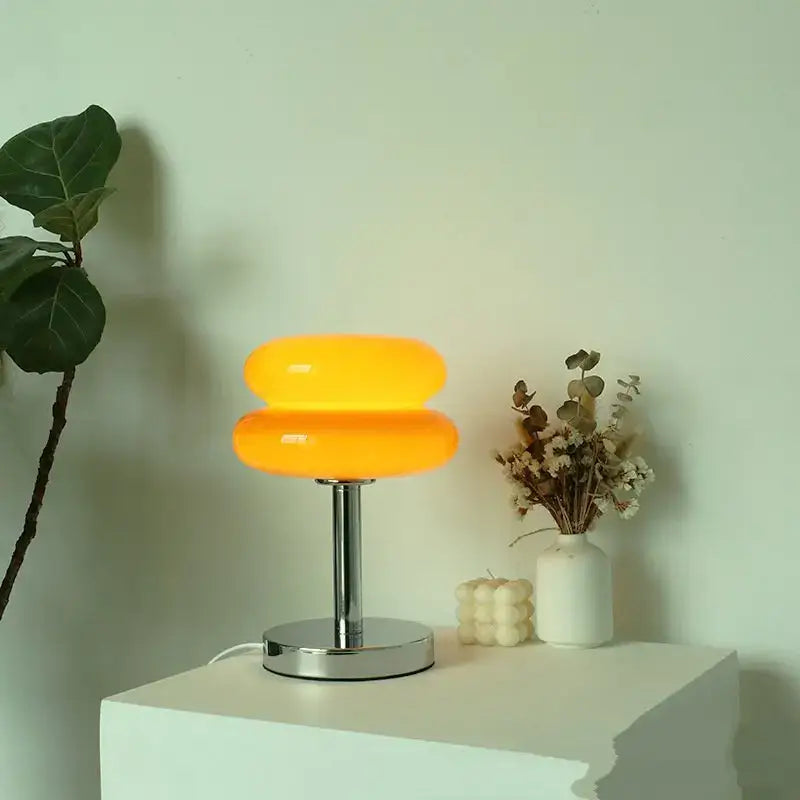 Yellow Glass Table Lamp