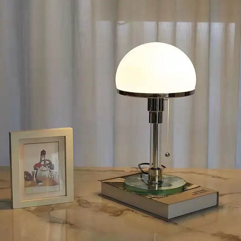 White Glass Bauhaus Lamp