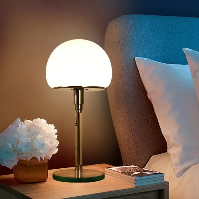 White Glass Bauhaus Lamp