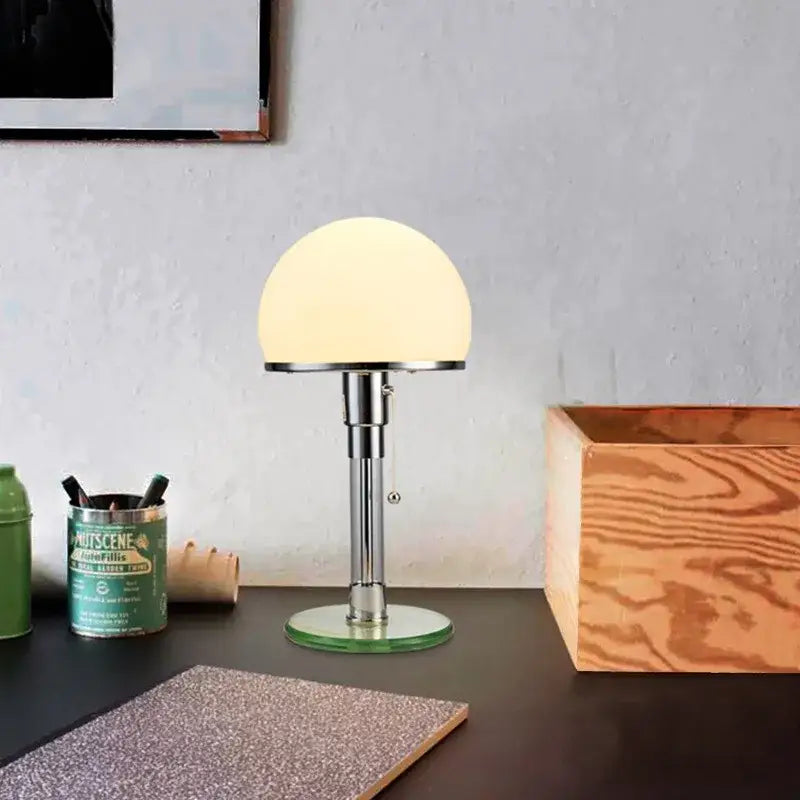 White Glass Bauhaus Lamp