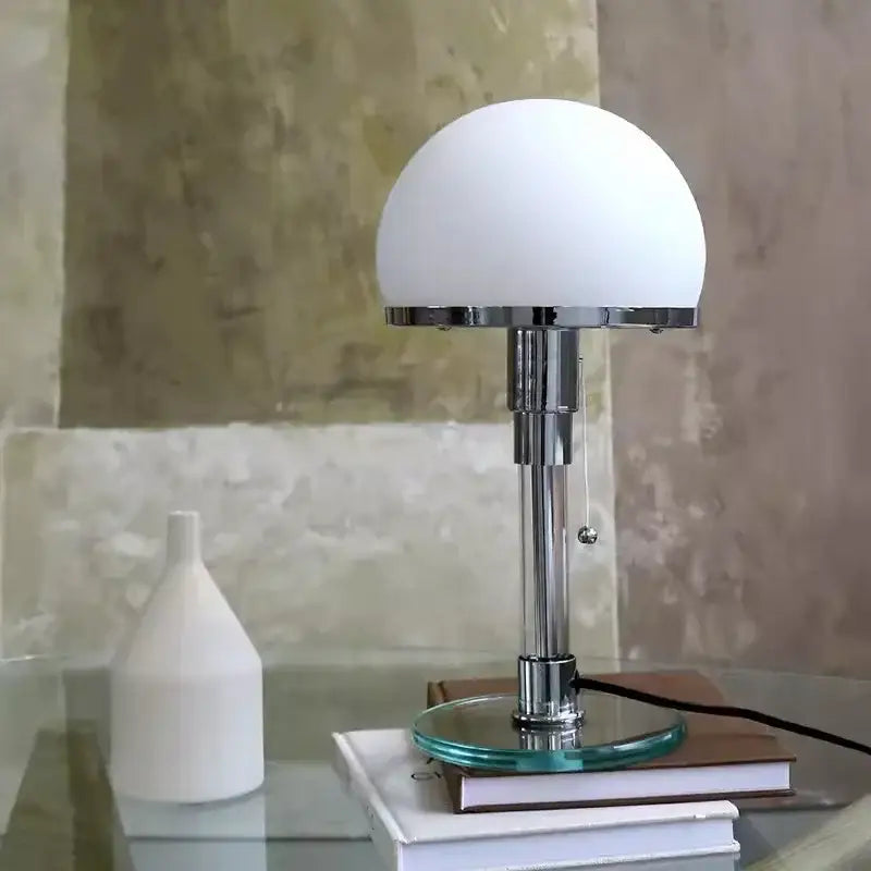 Teal Glass Desk Lamp