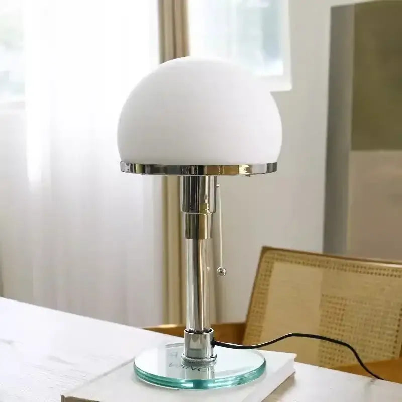 Teal Glass Desk Lamp