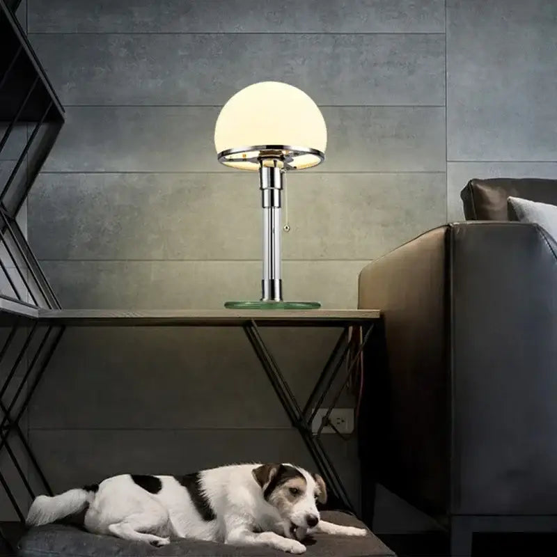 Teal Glass Desk Lamp