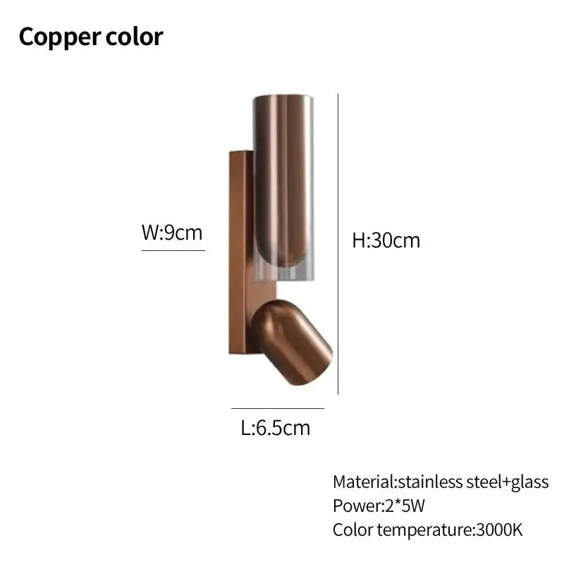 Copper Adjustable Wall Lamp