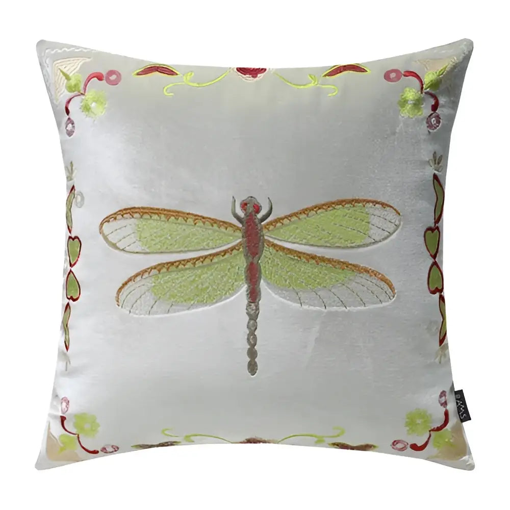 Bee Embroidery Cushion Cover