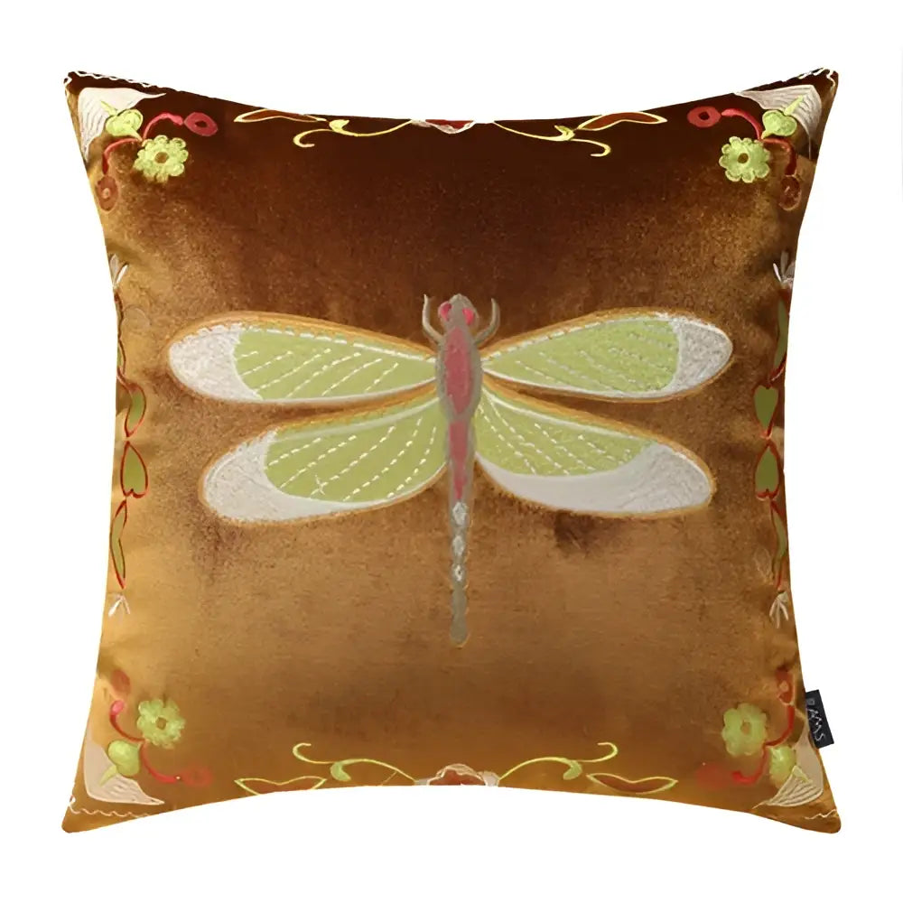 Bee Embroidery Cushion Cover