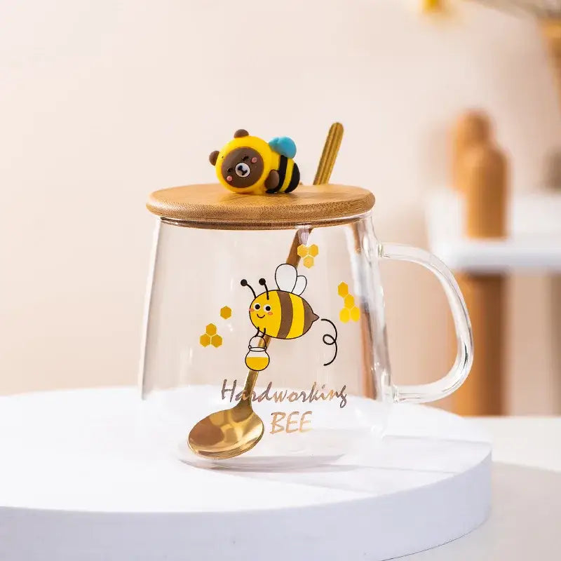 Glass Bee Coffee Mug