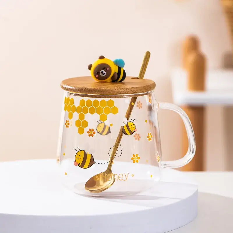 Glass Bee Coffee Mug
