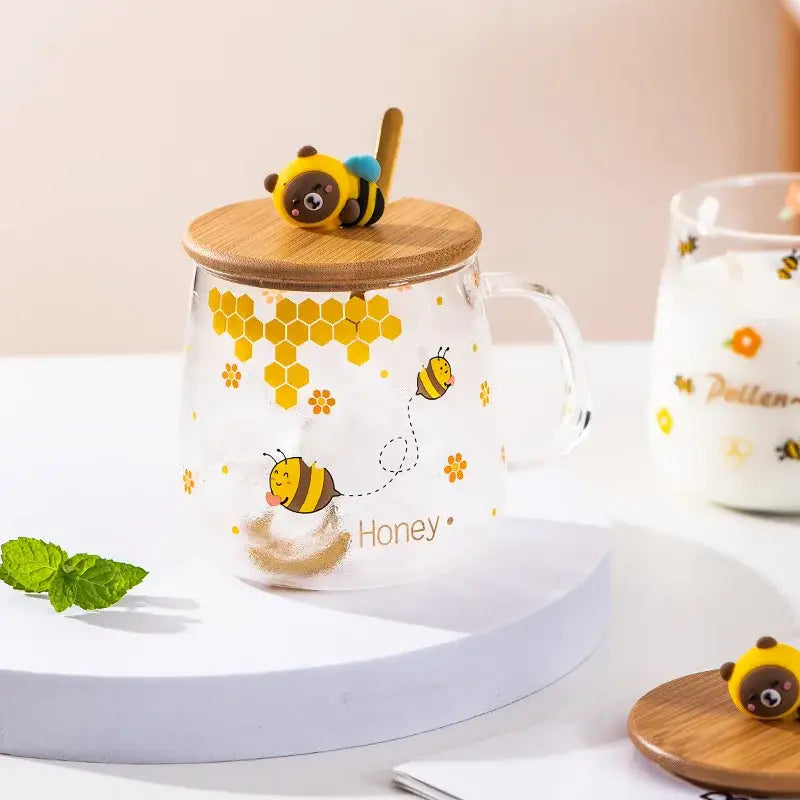 Glass Bee Coffee Mug