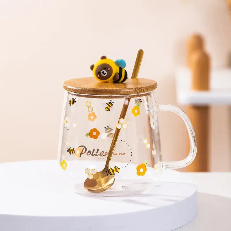 Glass Bee Coffee Mug