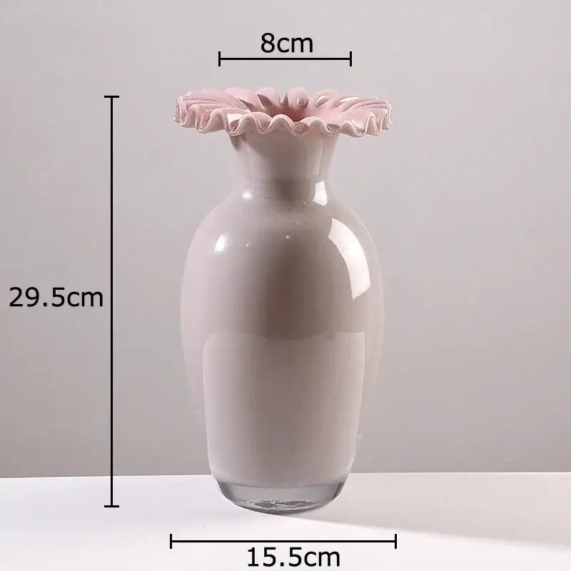 Pink Beige Ceramic Vases