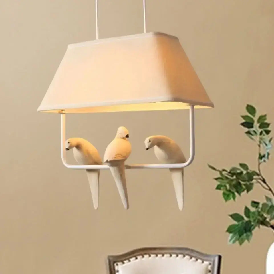 Beige Bird Pendant Light
