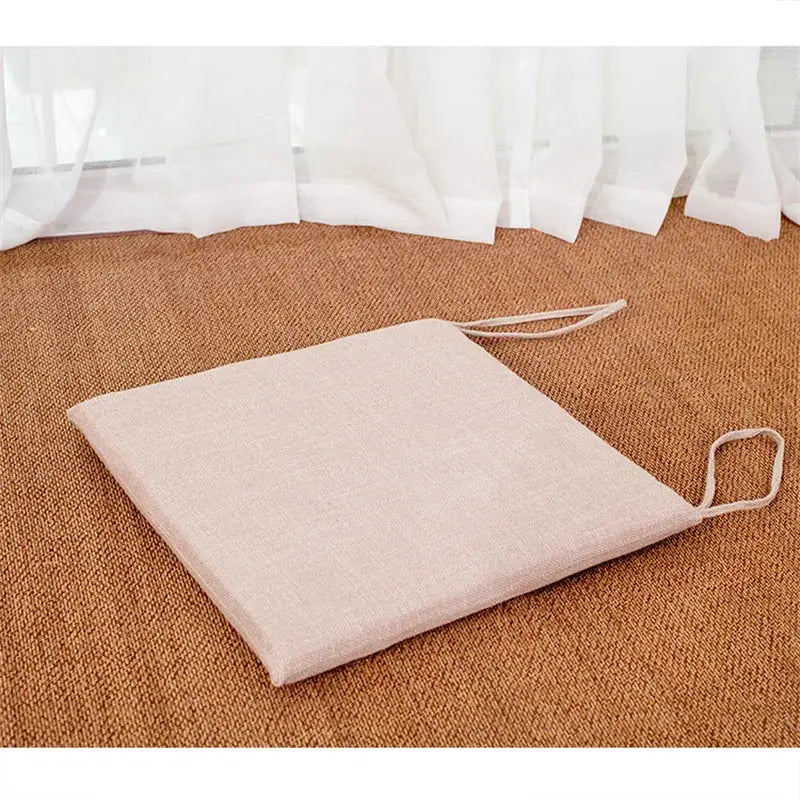Beige Linen Chair Cushion