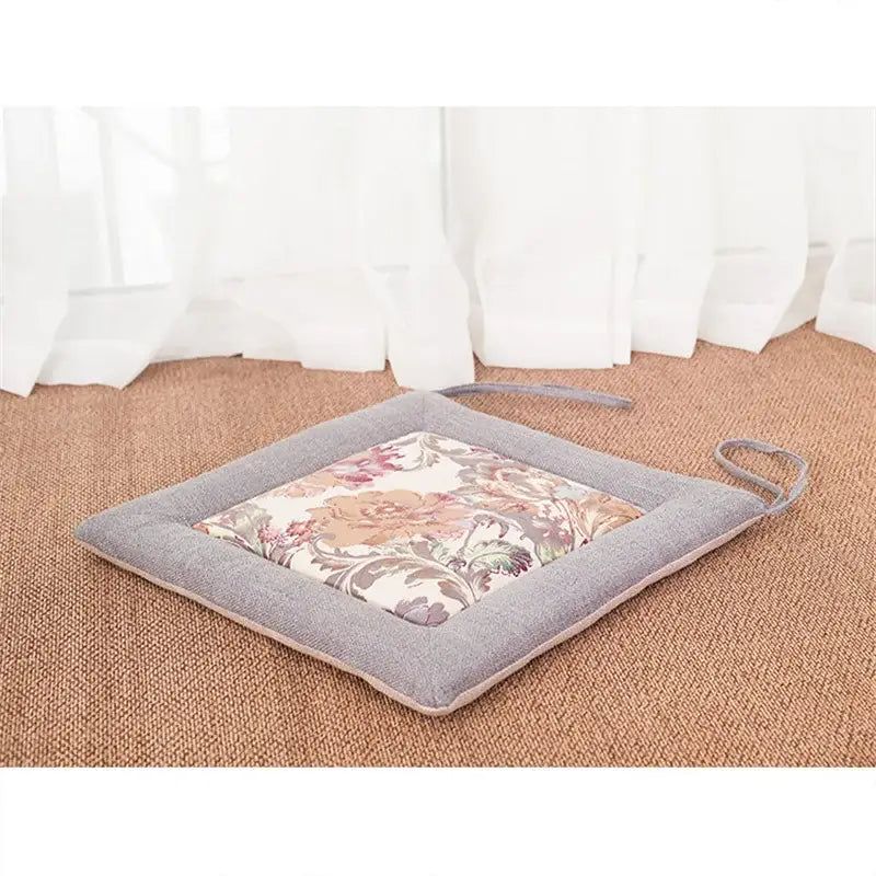 Beige Linen Chair Cushion