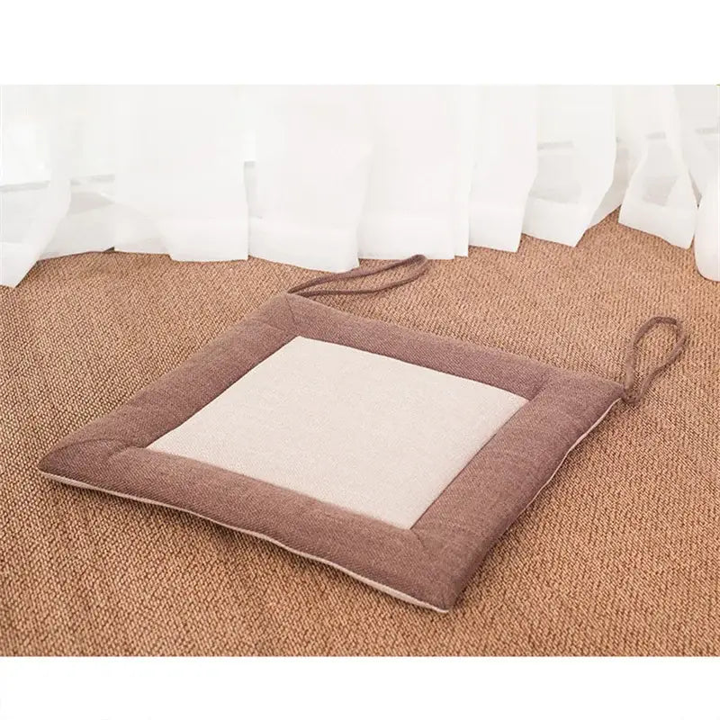 Beige Linen Chair Cushion