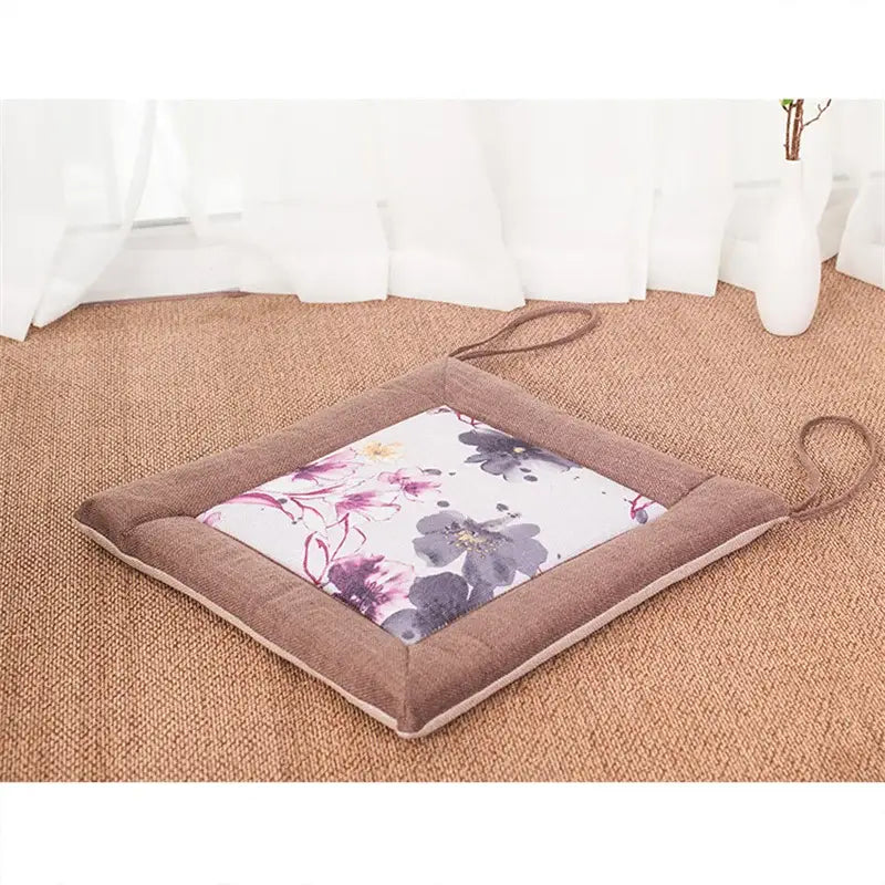 Beige Linen Chair Cushion