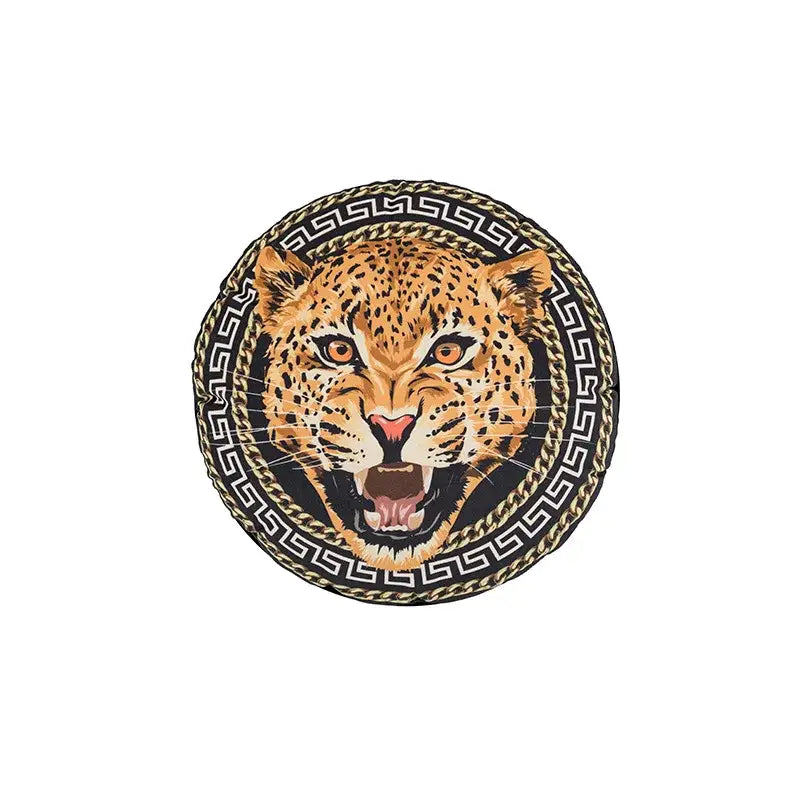 Beige Jungle Velvet Cushion