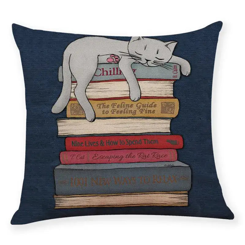 Beige Linen Cat Pillow