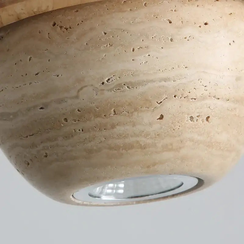 Travertine Globe Pendant Light