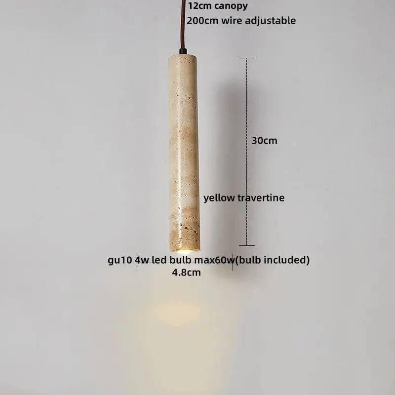 Travertine Globe Pendant Light