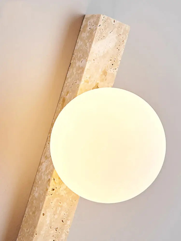 Travertine Dual Glass Sconce