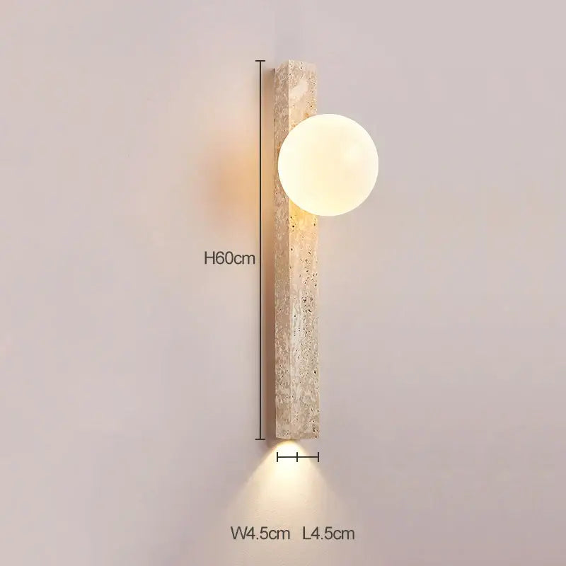 Travertine Dual Glass Sconce