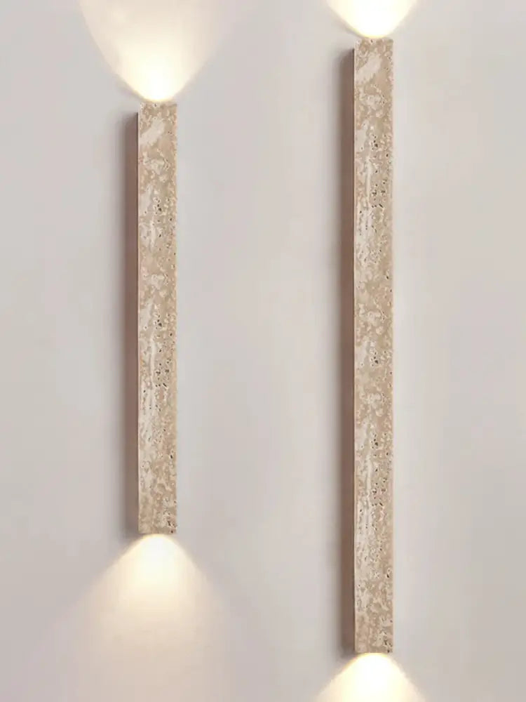 Travertine Dual Glass Sconce