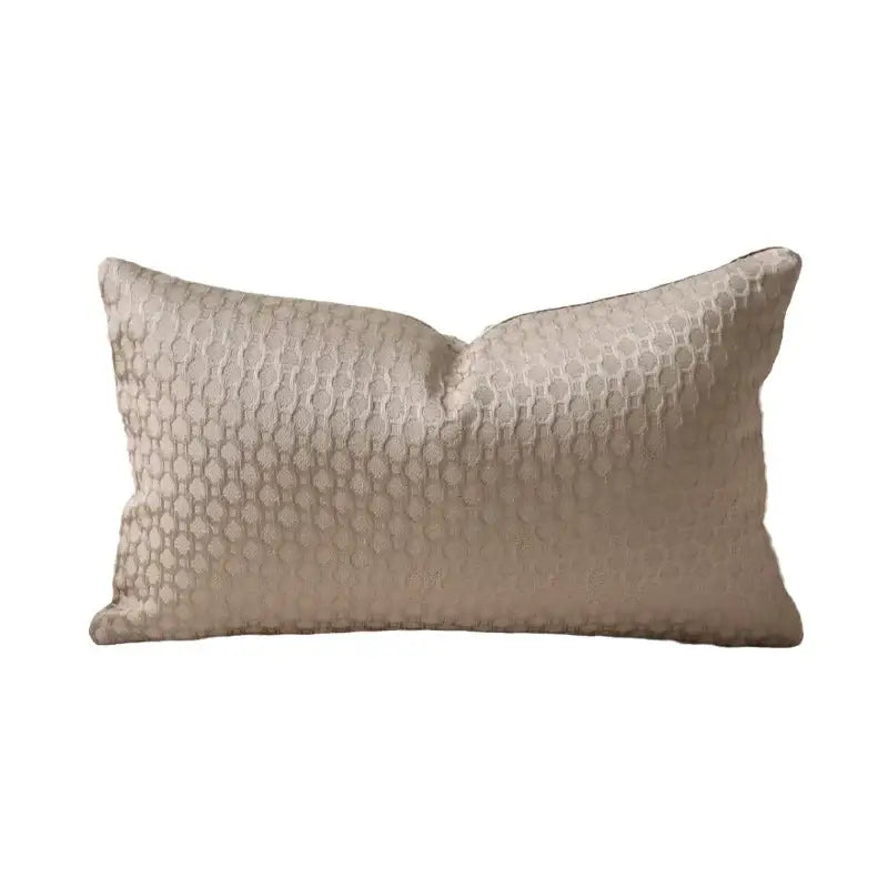 Beige Geometric Cushion Cover