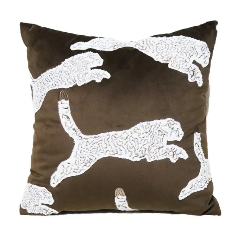 Beige Geometric Cushion Cover