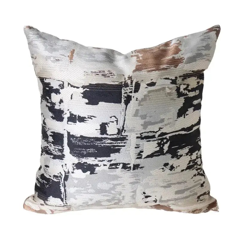 Beige Geometric Cushion Cover