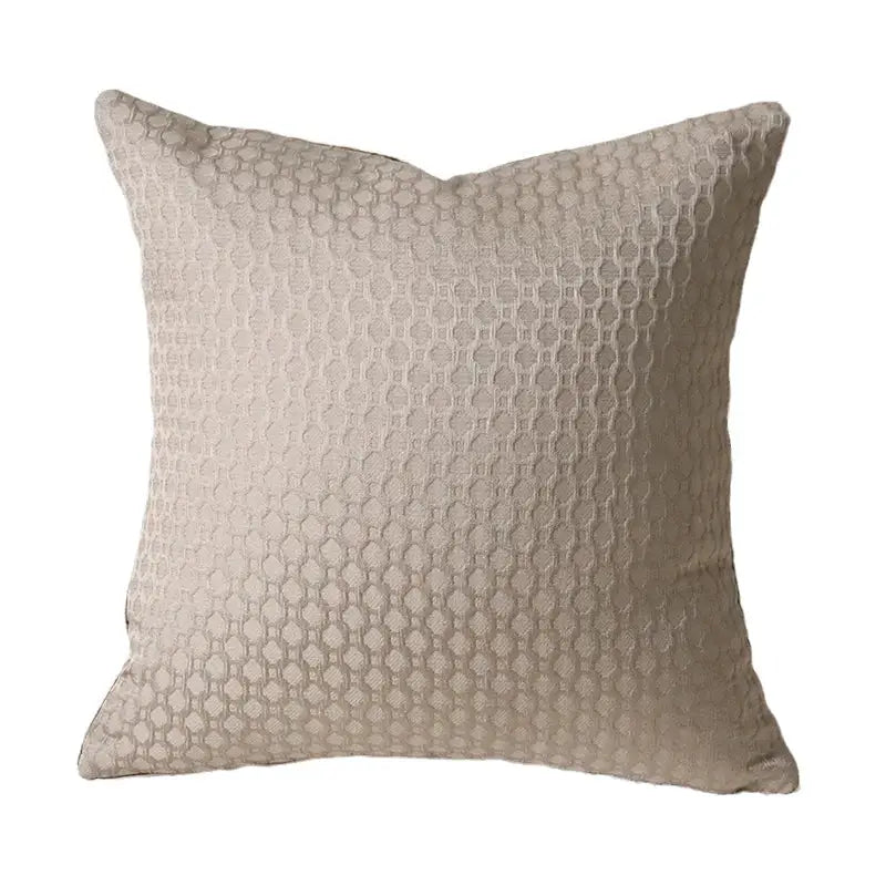 Beige Geometric Cushion Cover