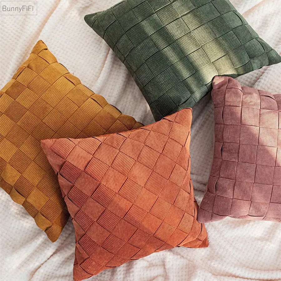 Woven Diamond Pillow Cover